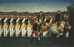 Hessische Garde mit Landgraf Friedrich II zu Pferd